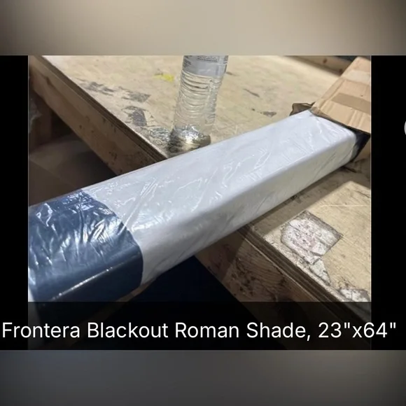 NIB Blackout Roman Shade - Navy and White - Picture 4 of 4